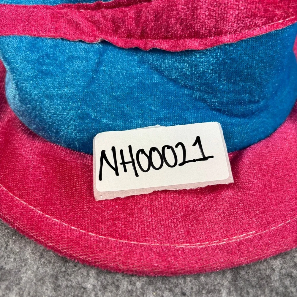 Novelty Happy Birthday Cake Plush Hat Top Hat Multicolor Candles One Size Blue